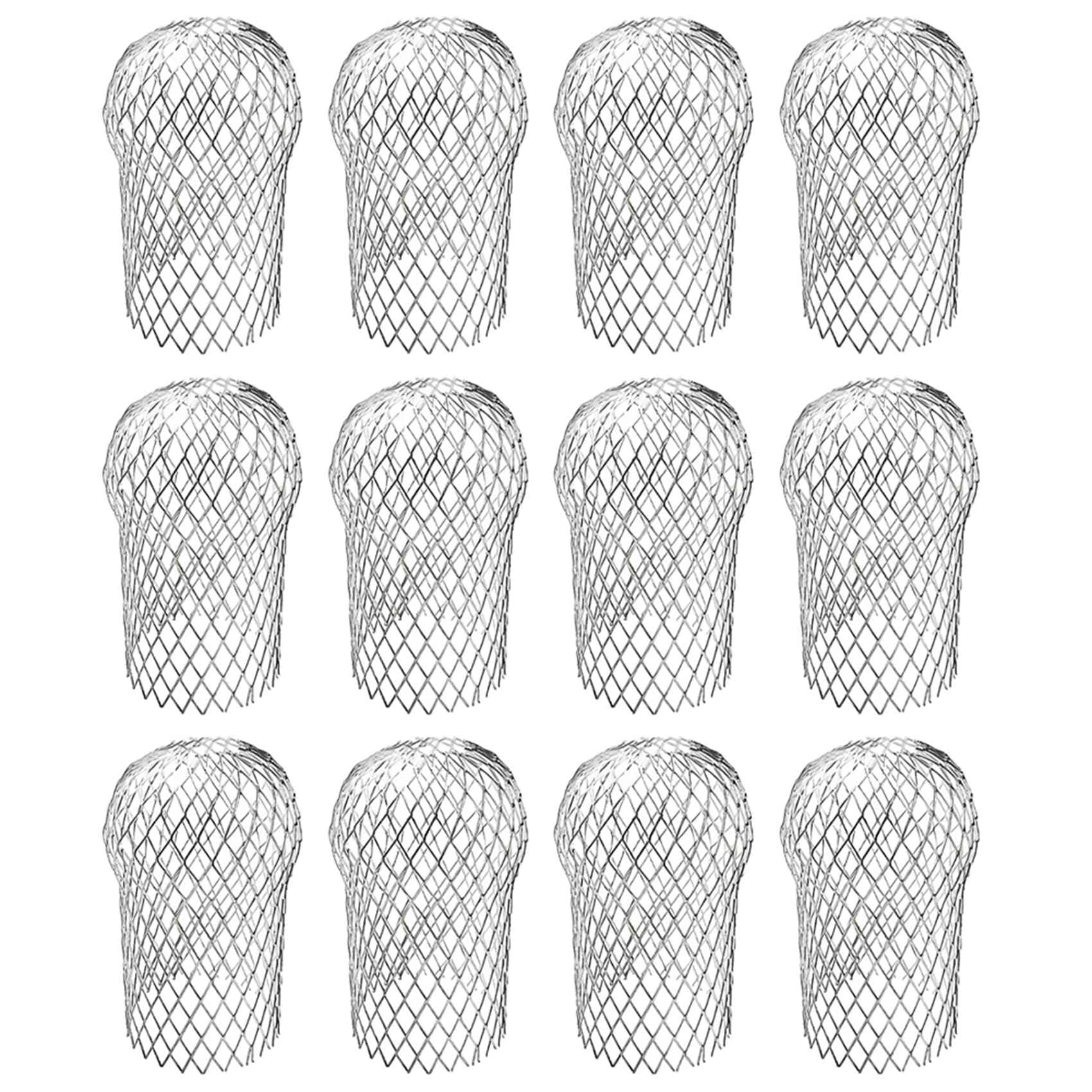 Hndhbfgrt 12 Pcs Gutter Downspout Guards 3.5 Inch Aluminum Leaf Filter Strainer Expandable Gutter Downspout Protector