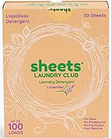 Sheets Laundry Club Detergent Sheets: 100 Loads Lavender, Eco-Friendly Hypoallergenic, Septic Safe, Plastic-Free, Quick-Dissolving 50 Sheets
