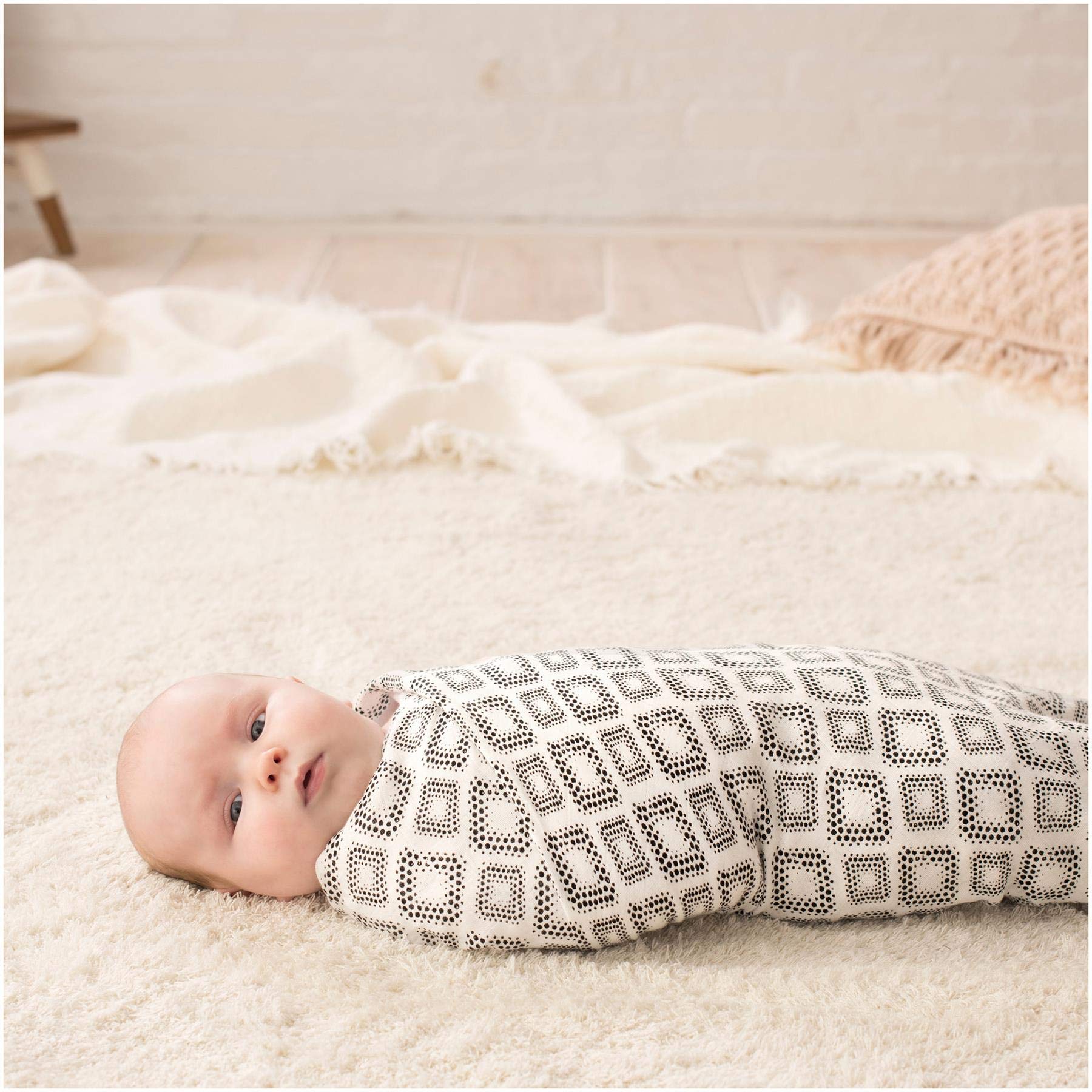 Aden + Anais™ Essentials Musy-langes Pour Bébé, Ensemble De Langes En Mousseline 100% Coton, Multi Usages, Adapté Pour Les Nouveau-nés, Lot De 5