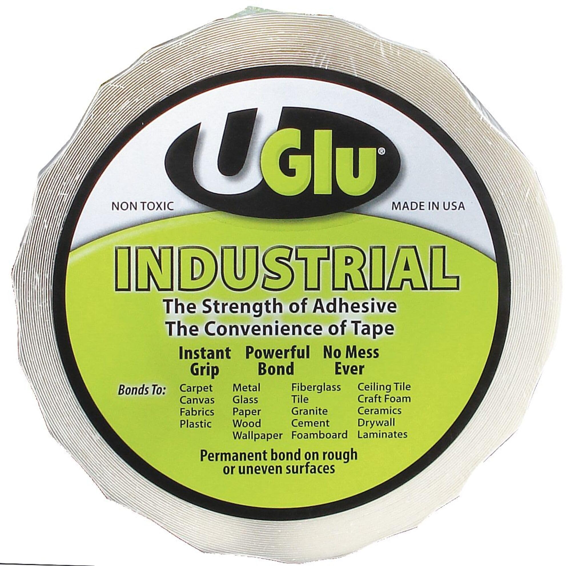 UGlu UGlu MTR1065 - Rollo de cinta adhesiva industrial (1-by-65 pies, manual en inglés)