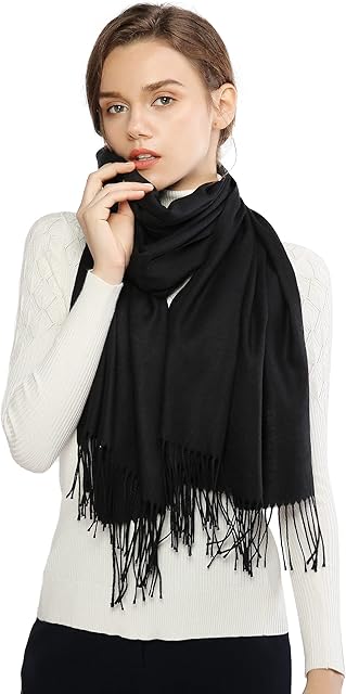 RIIQIICHY Ladies Scarves Pashmina Shawls and Wraps for Wedding Scarfs for Women Winter