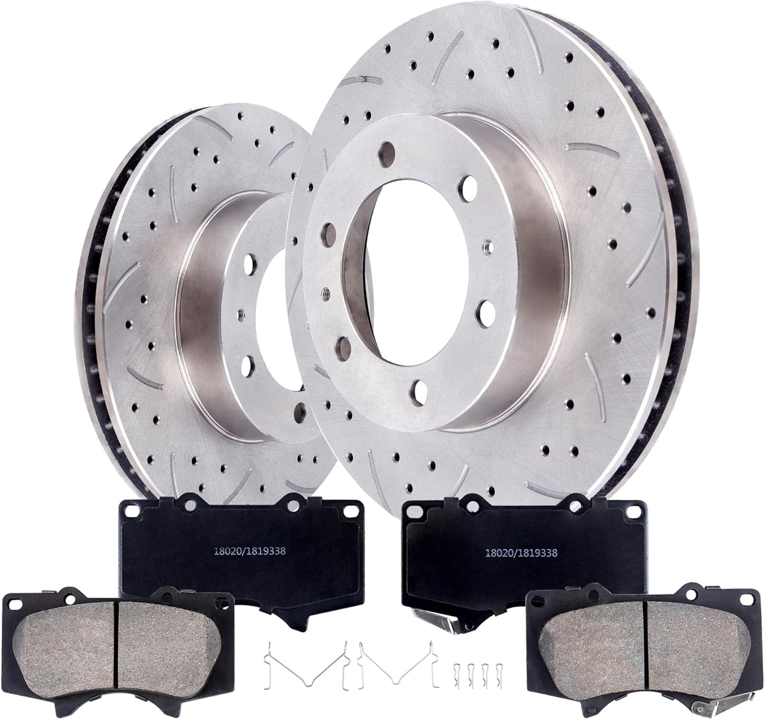 Front Brake Kits With Pads And Rotors Compatible With Toyota 4runner 2008-2009,For Toyota Fj Cruiser 2008-2014,For Toyota Tacoma 2008-2023; With 6 Lug Wheels