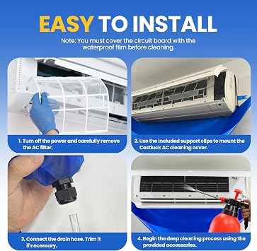 13PCS Mini Split Cleaning Kit & 3'' 22.5 Ft Mini Split Line Set Cover
