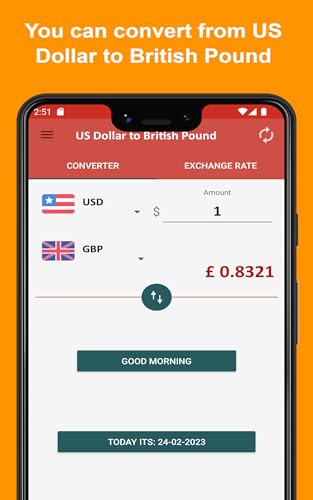US Dollar to British Pound To see the Exchange rate on your Phone and Tablet