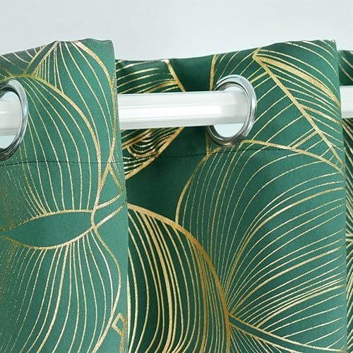 Miniatura 5 de SK Studio Cortinas opacas con aislamiento térmico y ojales de privacidad con hojas plegables para ventana de sala de estar, puerta, 2 paneles