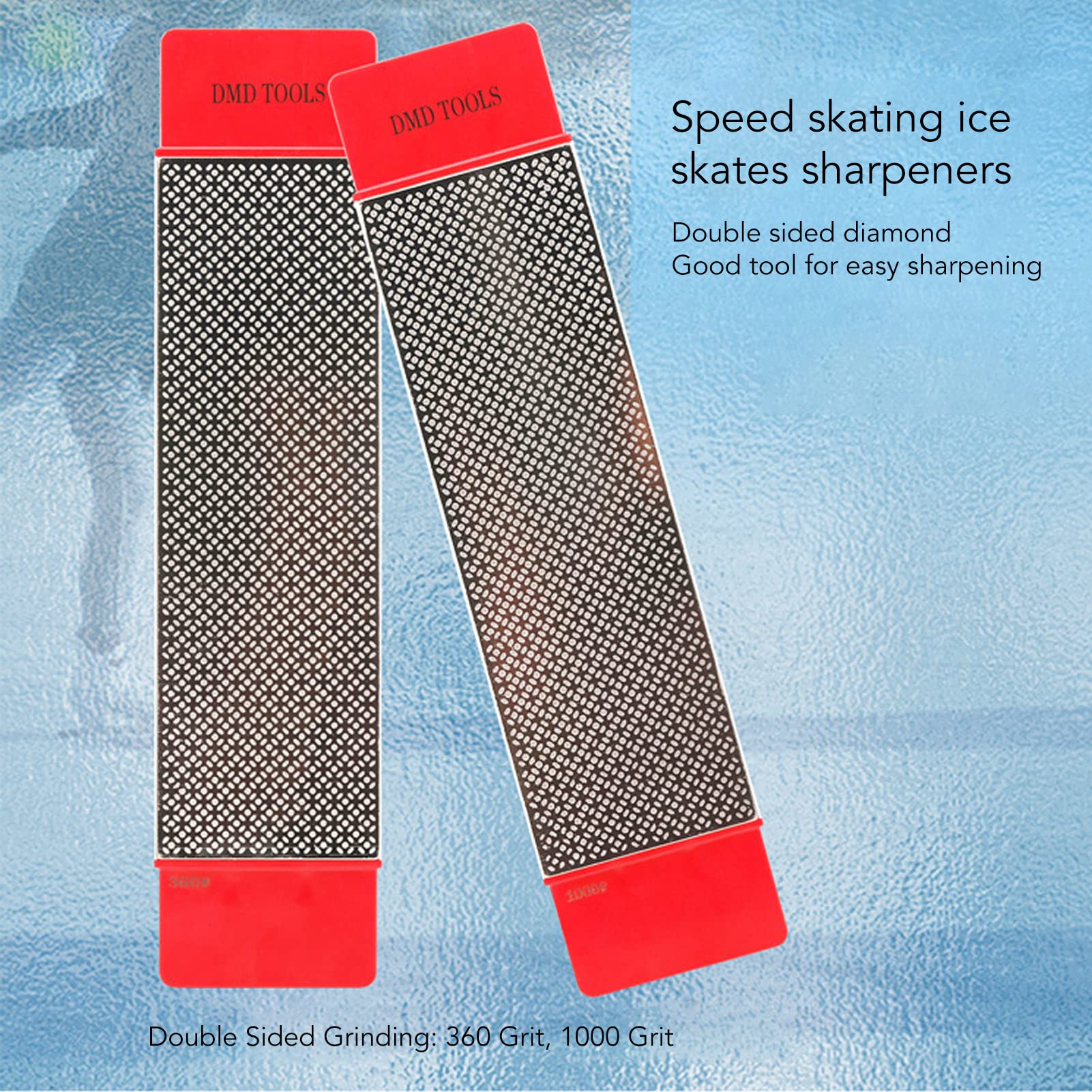 QANYEGN Diamante Sharpening Stone Double-sided 360 1000 Grit Sharpeners Wet Sharpening Stone for Fast Skating Ice Skates