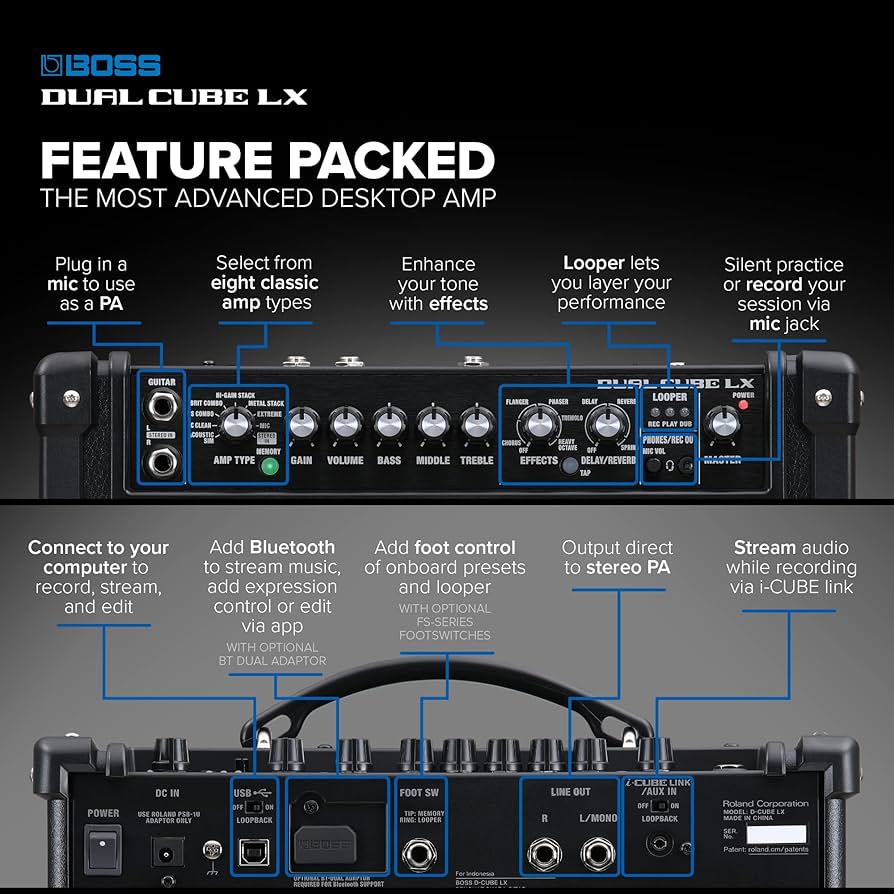 BOSS DUAL CUBE LX DCB-LX ベースアンプ BT-DUAL付 BOSS（楽器、器材） BOSS DUAL CUBE BASS LX [DCB-LX] + BT-DUAL