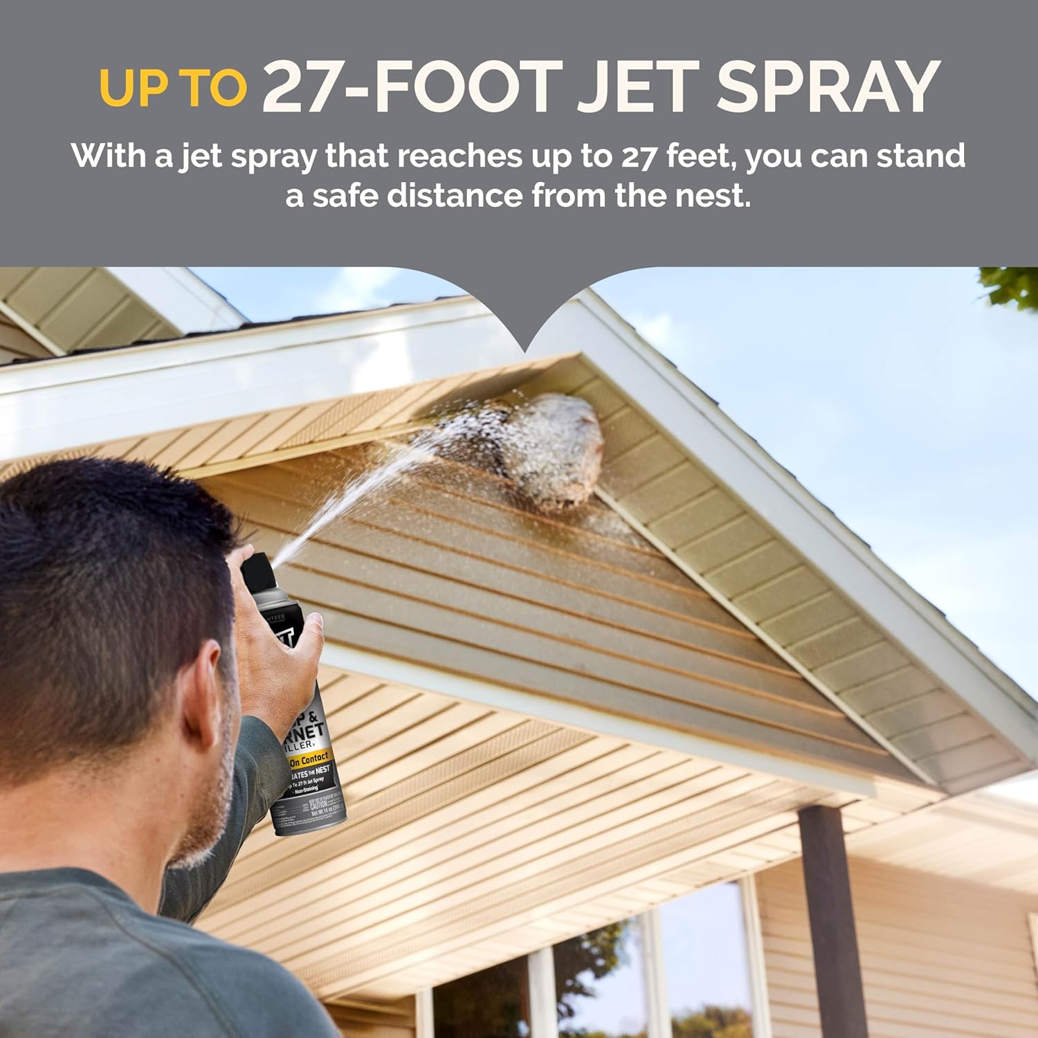 Hot Shot Wasp And Hornet Killer 17.5 Ounces, Bonus Size, Up to 27-Foot Jet Spray, 12 Pack, Black