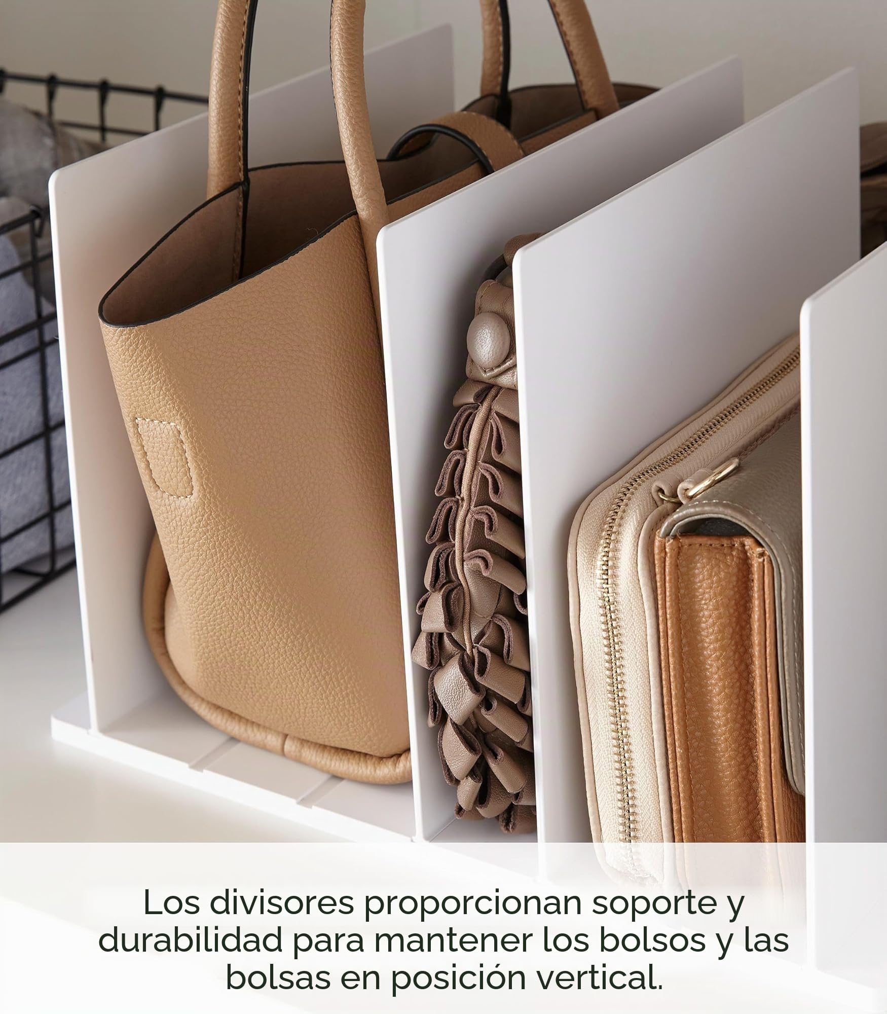 YAMAZAKI 4956 SMART Bag Organizer (Set of 2), white, ABS Resin, 31.8 x 24 x 21 cm