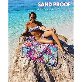 ECCOSOPHY Microfiber Beach Towel -Sand Free Towels are Quick Dry, Light Weight, Super Absorbent-Perfect Pool, Travel, Cruise, Camping Essentials - Oversized Extra Large for Adults (Havana)
