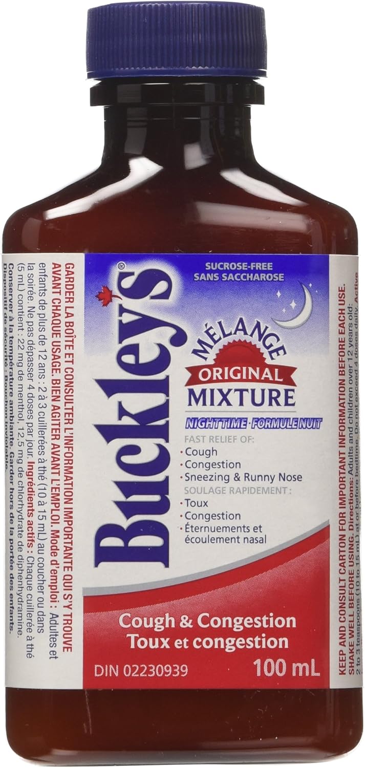 BUCKLEY'S Original 'Night Time' Cough Congestion Syrup 100
