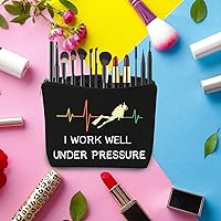 Vista 6 de PWHAOO Buceo Bolsa de Cosméticos Buceo Amante de Buceo Regalo Trabajo Bien Bajo Presión Maquillaje Cremallera Bolsa Para Buceo, Trabajo Bien B