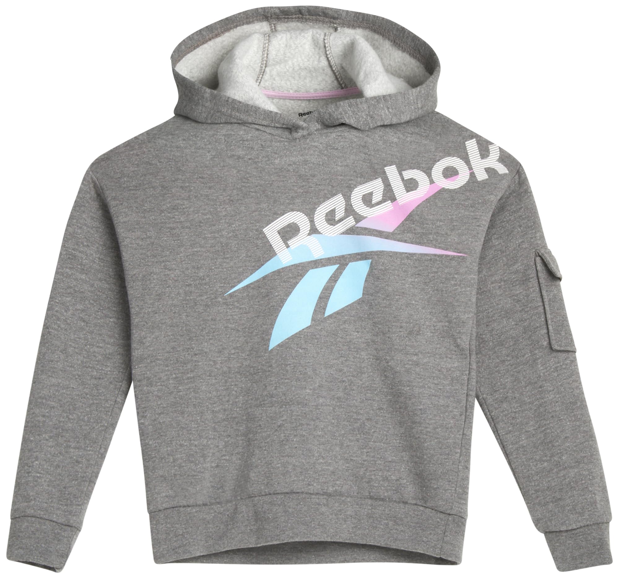Reebok Girls’ Sweatshirt – Fleece Pullover Hoodie Sweatshirt - Casual Top - Fashion Hoodie Sweatshirt for Girls (7-16)