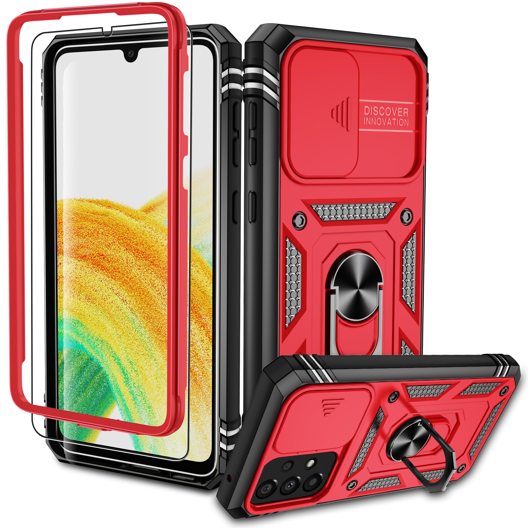 Kompatibel mit Samsung Galaxy Hülle, Eingebetteter Ständer Militärgrad Schutzhülle Handyhülle Starke Stoßfestigkeit Samsung Schutzhülle Samsung Galaxy case Cover