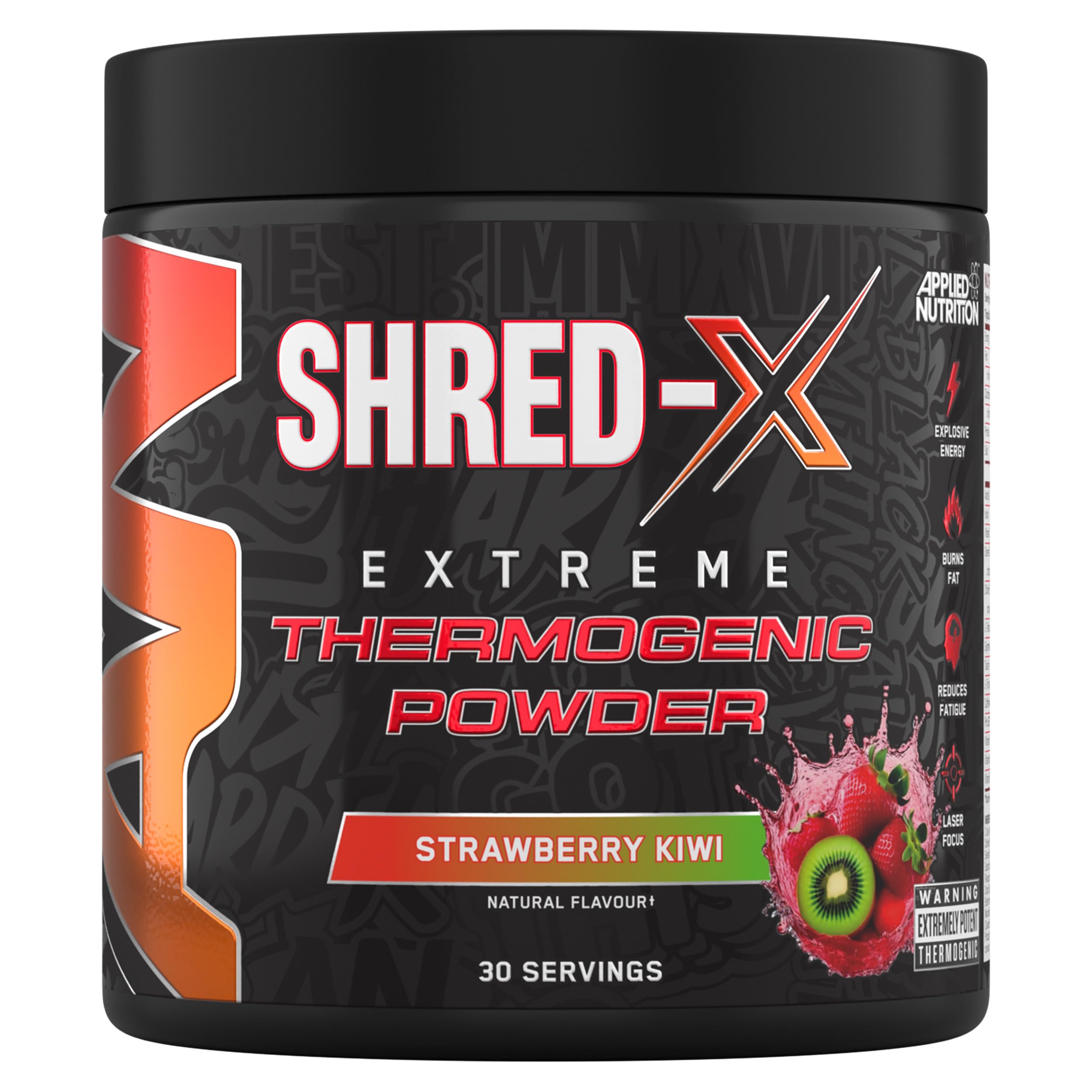 Applied Nutrition Shred X Fat Burner - ABE All Black Everything Fat Burner, Thermo Weight Management (300g - 30 Servings) (Strawberry Kiwi)