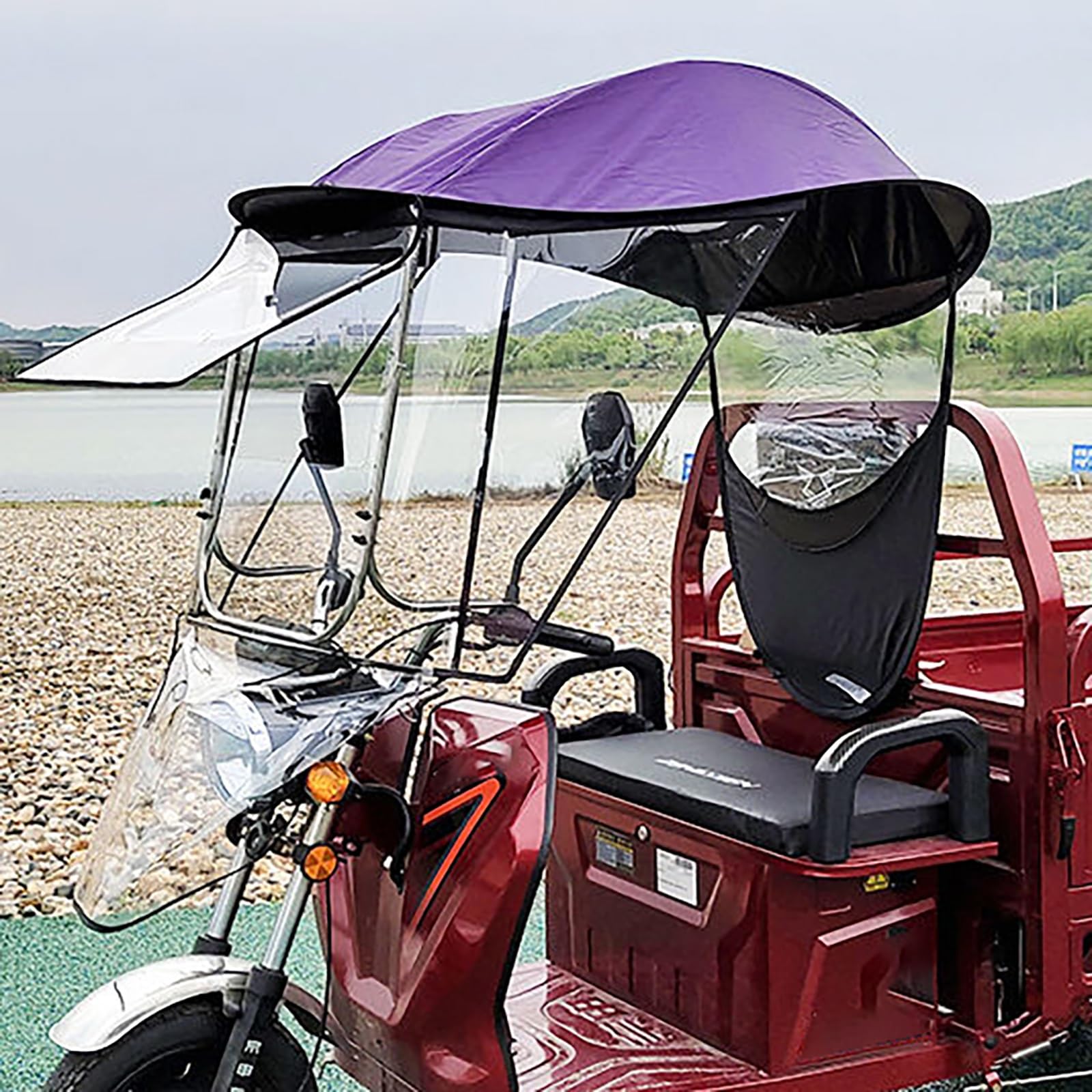 Housse tricycle électrique violette imperméable bâche protection oxford