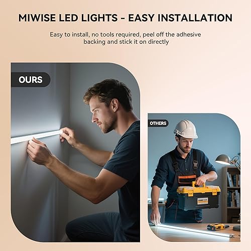 Miniatura 2 de MIWISE Tira de luces LED blancas, tira de luz LED COB de 6000 K, luz blanca, regulable de 32.8 pies y 24 V, tira de iluminación flexible súper