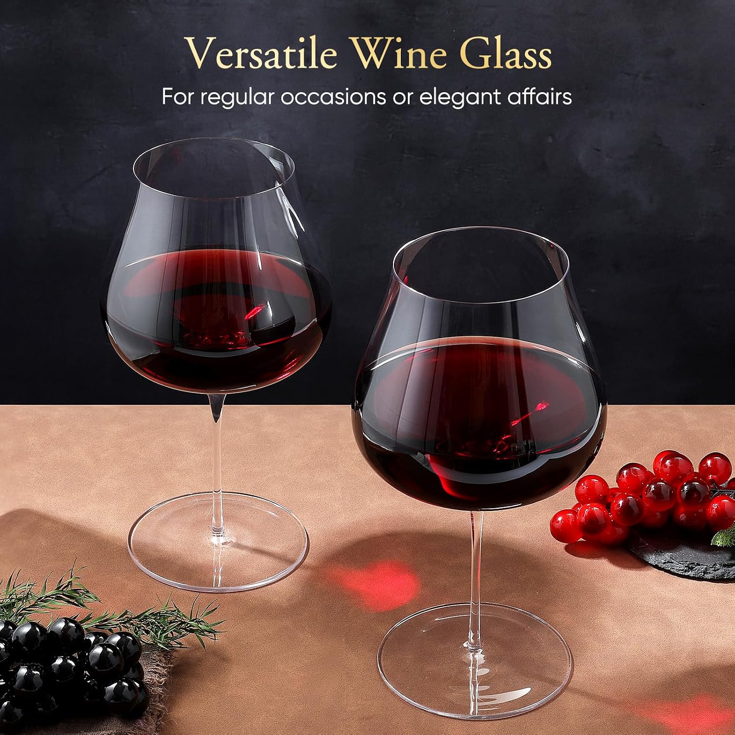 JYB&XY Large ultra-thin wine glasses set of 2,32oz Hand Blown Premium slim-profile extra-fine crystal wine glass Long Stem for men or women Wedding, Anniversary, Christmas Gift Box Give away gifts
