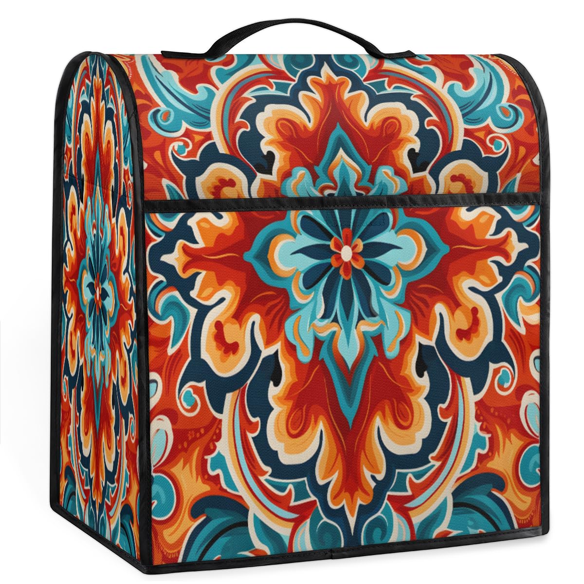 Coffee Maker Cover Mandala Bohemian Kitchen Appliance Covers Small Appliance Covers Blender Cover Juicer Cover Dust Covers for Kitchen Appliances with Top Handle and Pockets,Washable,B285