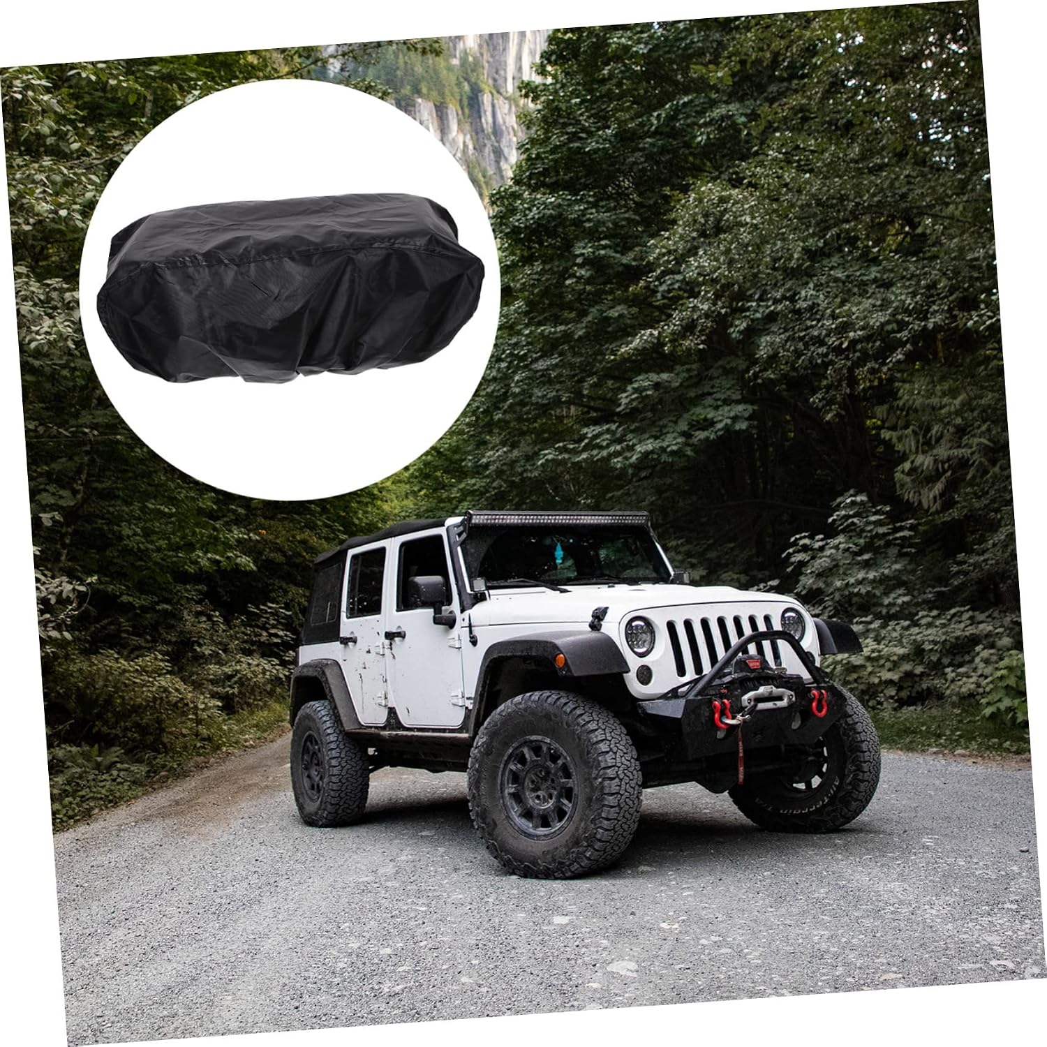 Garneck 1pc Winch Cover Covers Accessory Electric Car Vehicle Electric Winch Universal Car Cover Heavy Waterproof Winch Black 600dpvc Coated Oxford Cloth