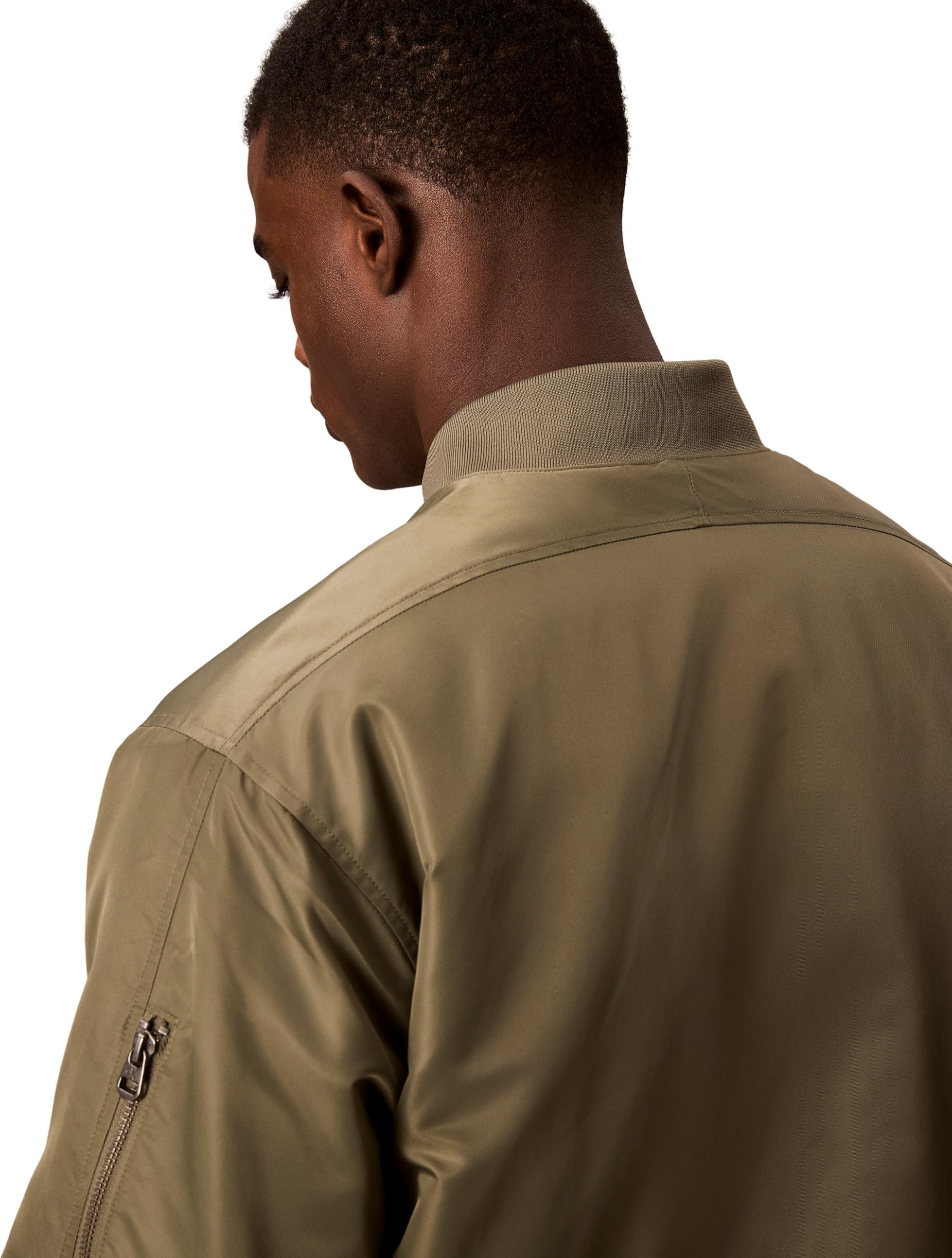 Calvin Klein Jeans Kurtka męska LS NYLON BOMBER LV04RC526G, beżowa (Dusty Olive), L, Beżowy (Dusty Olive), L