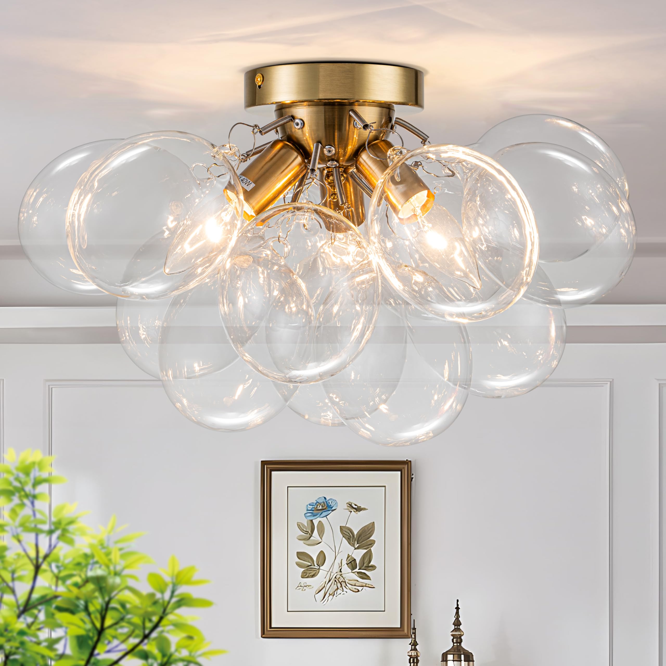 GoYeel Semi Flush Mount Chandelier