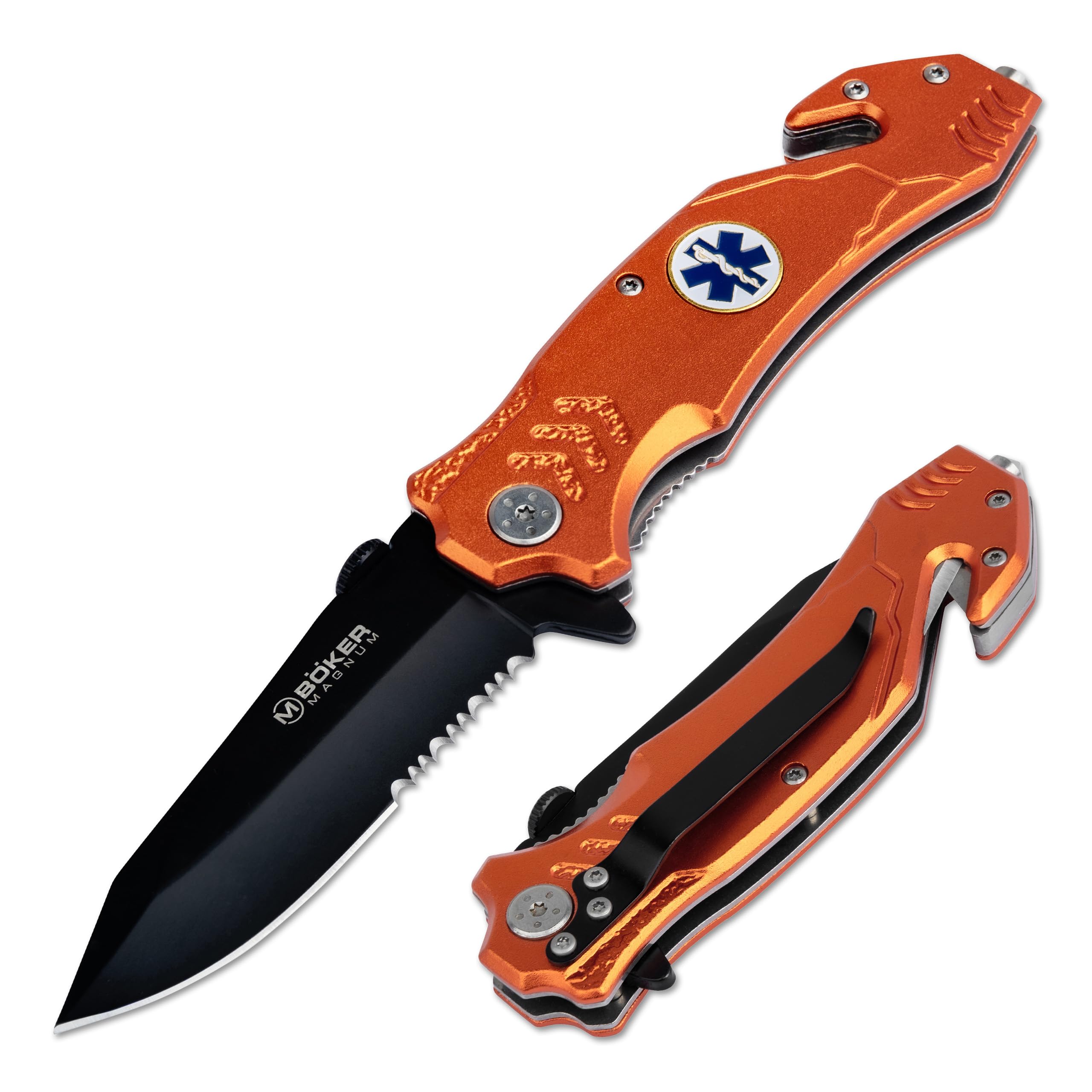 Böker Meżczyźni Magnum 01LL472 Nóż, Pomarańczowy, 3/8"