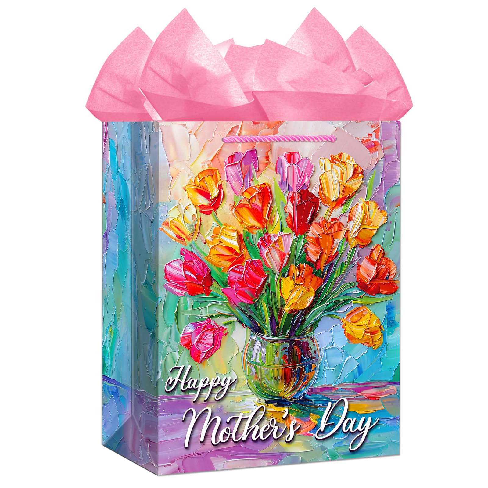 FLYAB Happy Mother's Day Gift Bag - 11.5