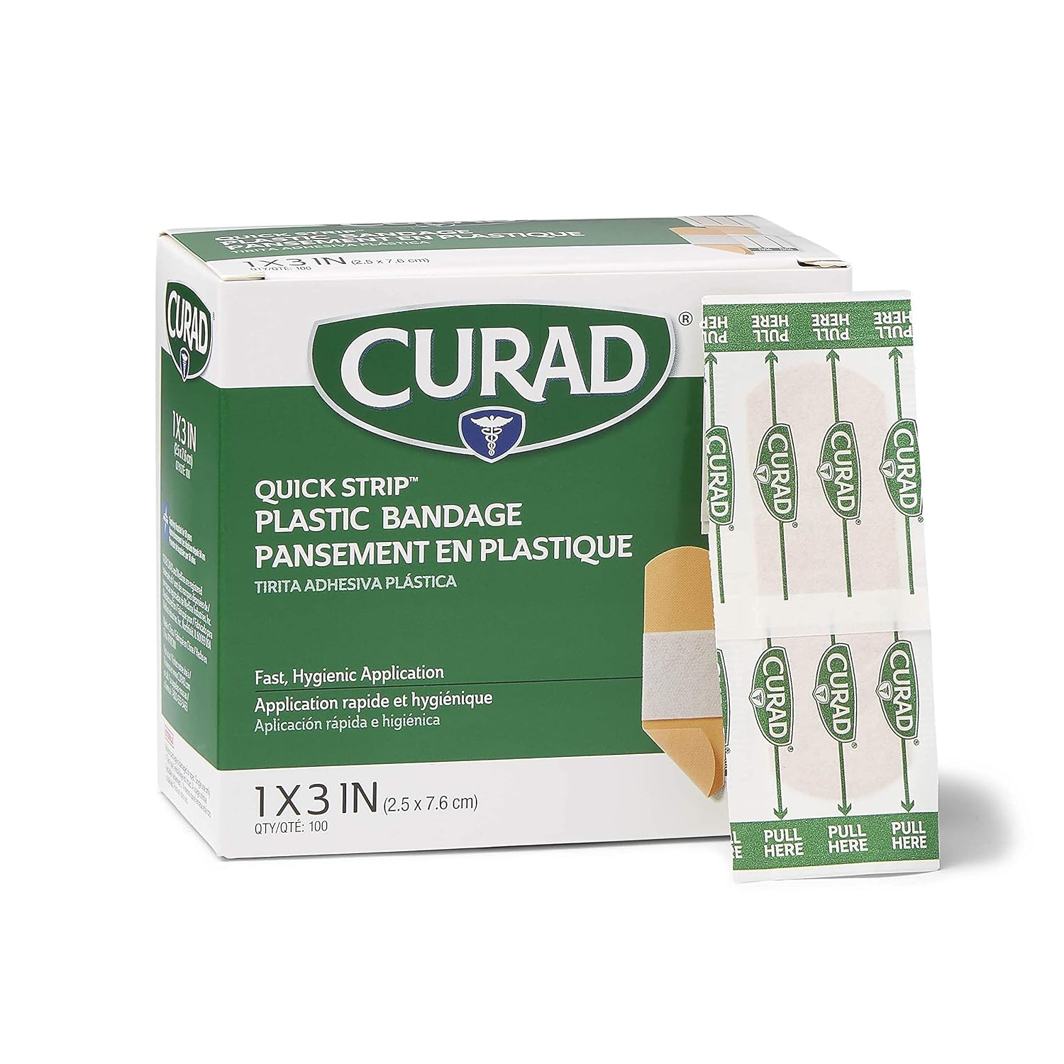 Bеѕt Cуbеr Dеаlѕ 🔥 Curad Quick Strip Plastic Adhesive Bandages with Easy Application Wrapper, Bandage Size is 1 x 3 inches, 100 Count