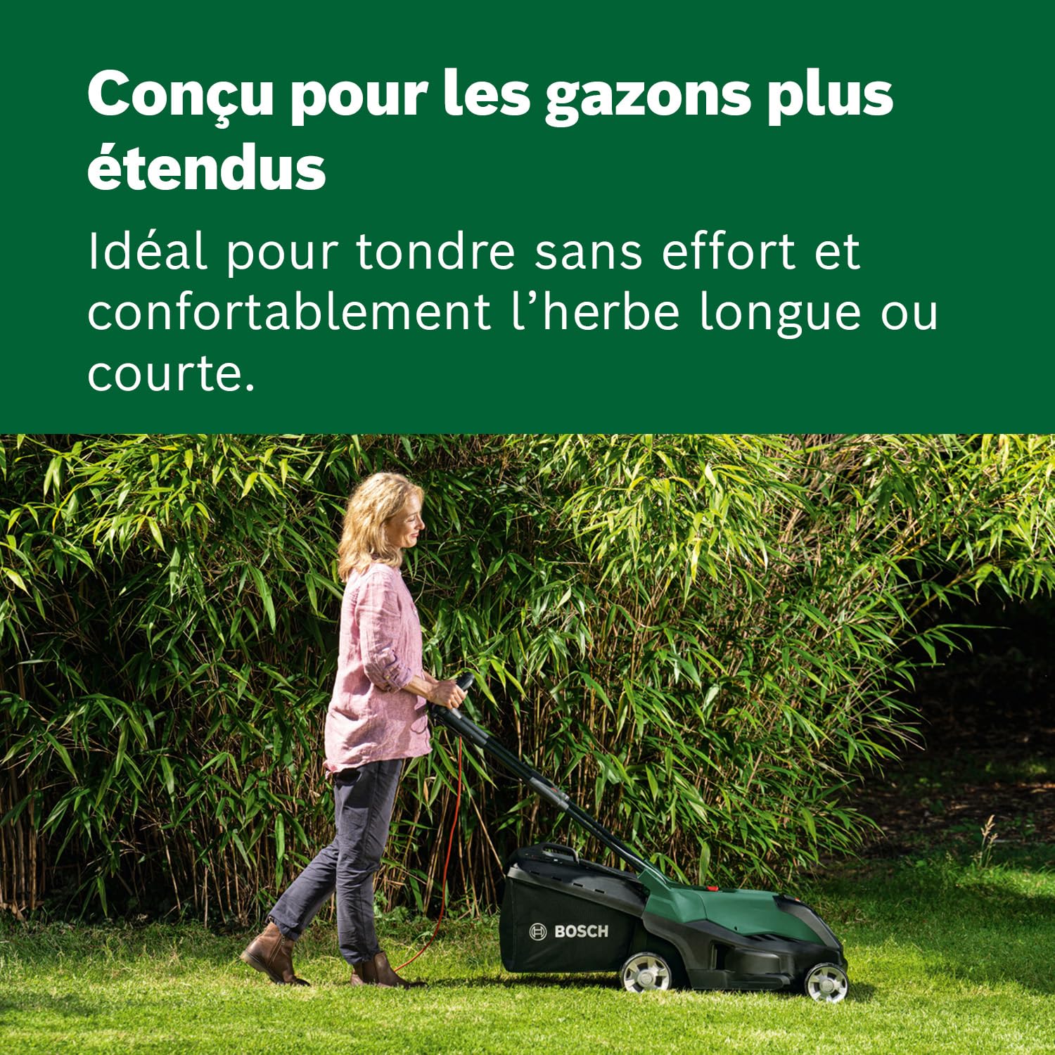 Bosch Tondeuse Filaire puissante AdvancedRotak 40-650 (pour tondre Votre pelouse ; Puissance du Moteur 1 700 W ; Largeur de Coupe : 40 cm)