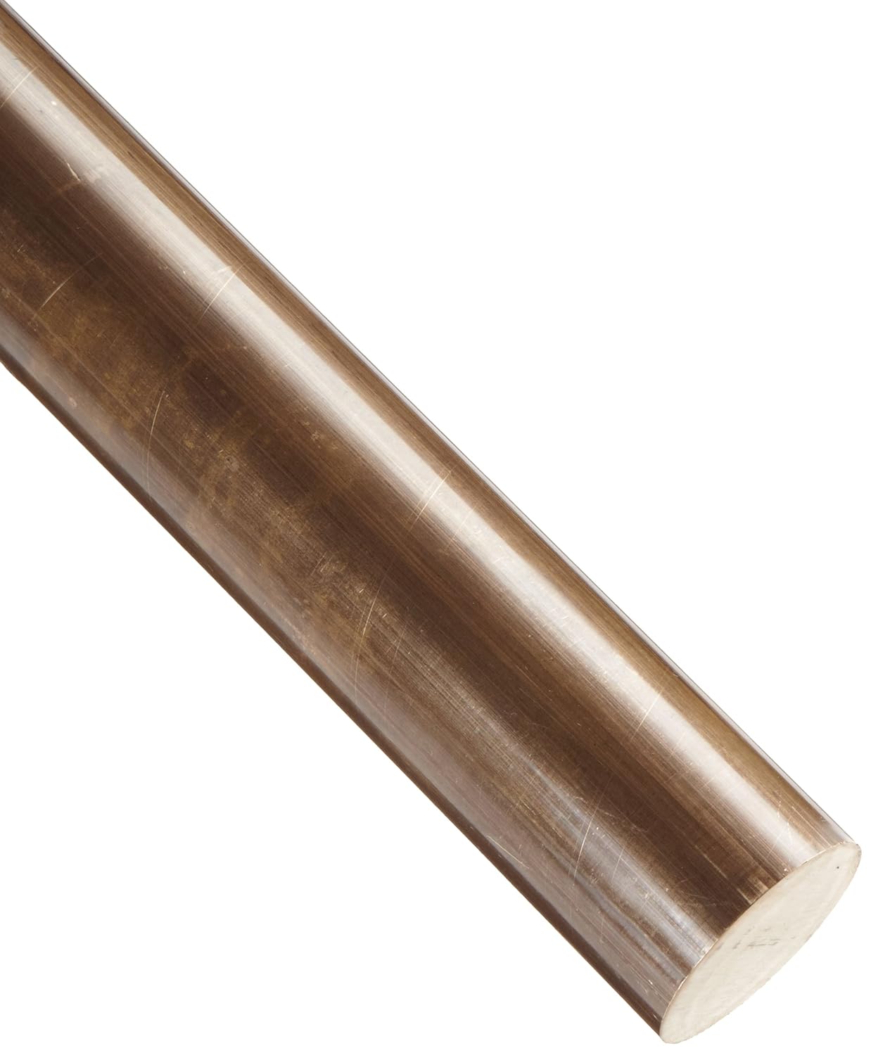 642 Bronze Round Bar, Unpolished (Mill) Finish, HR50 Temper, ASTM B150/ASTM B150M, 0.4375" Diameter, 24" Length, OnlineMetals