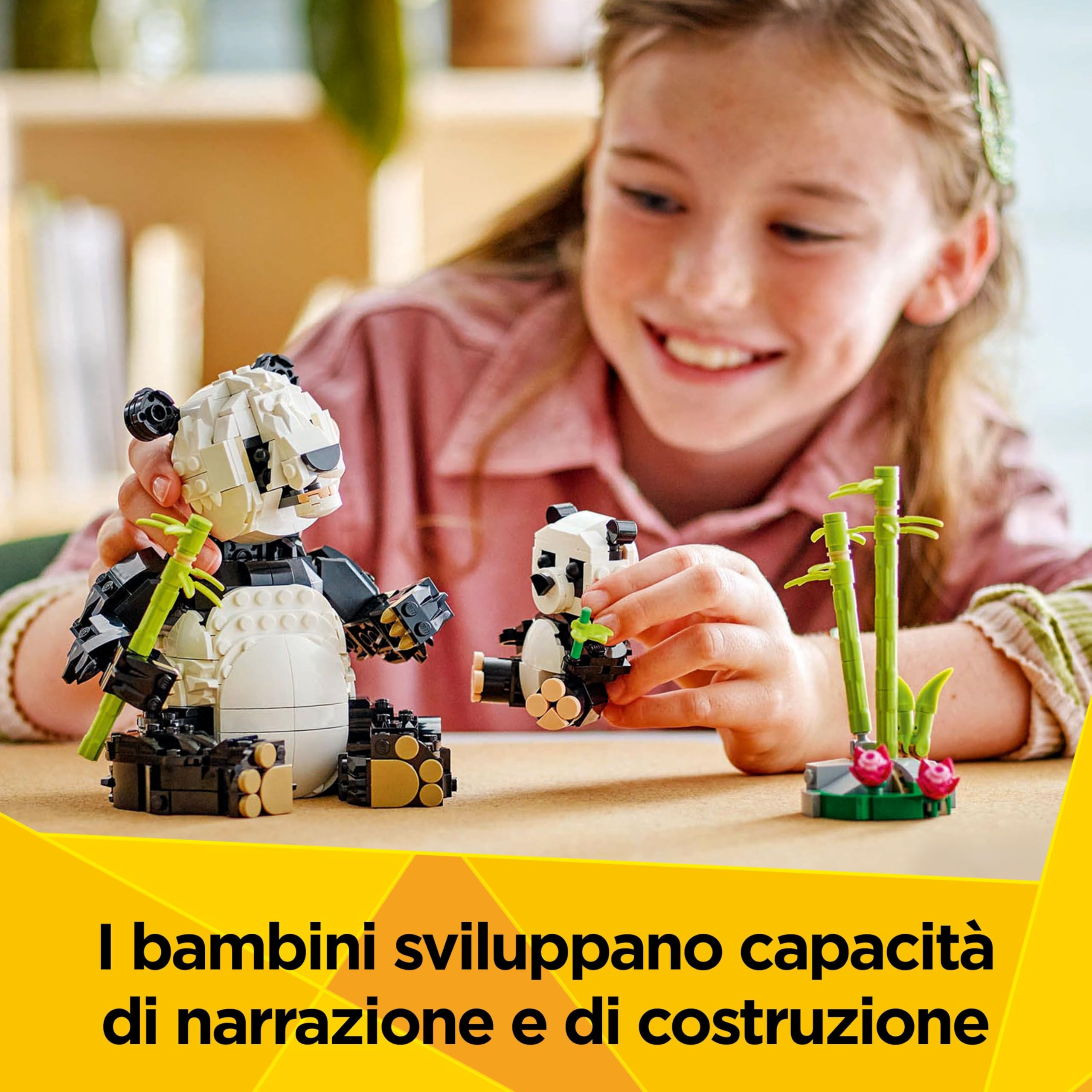 LEGO Creator 3 in 1 Animali Selvatici: Famiglia di Panda Giocattolo - Si Trasforma in Pinguino e Orca - Regalo di Compleanno Creativo per Bambine e Bambini da 8 Anni in su - 31165