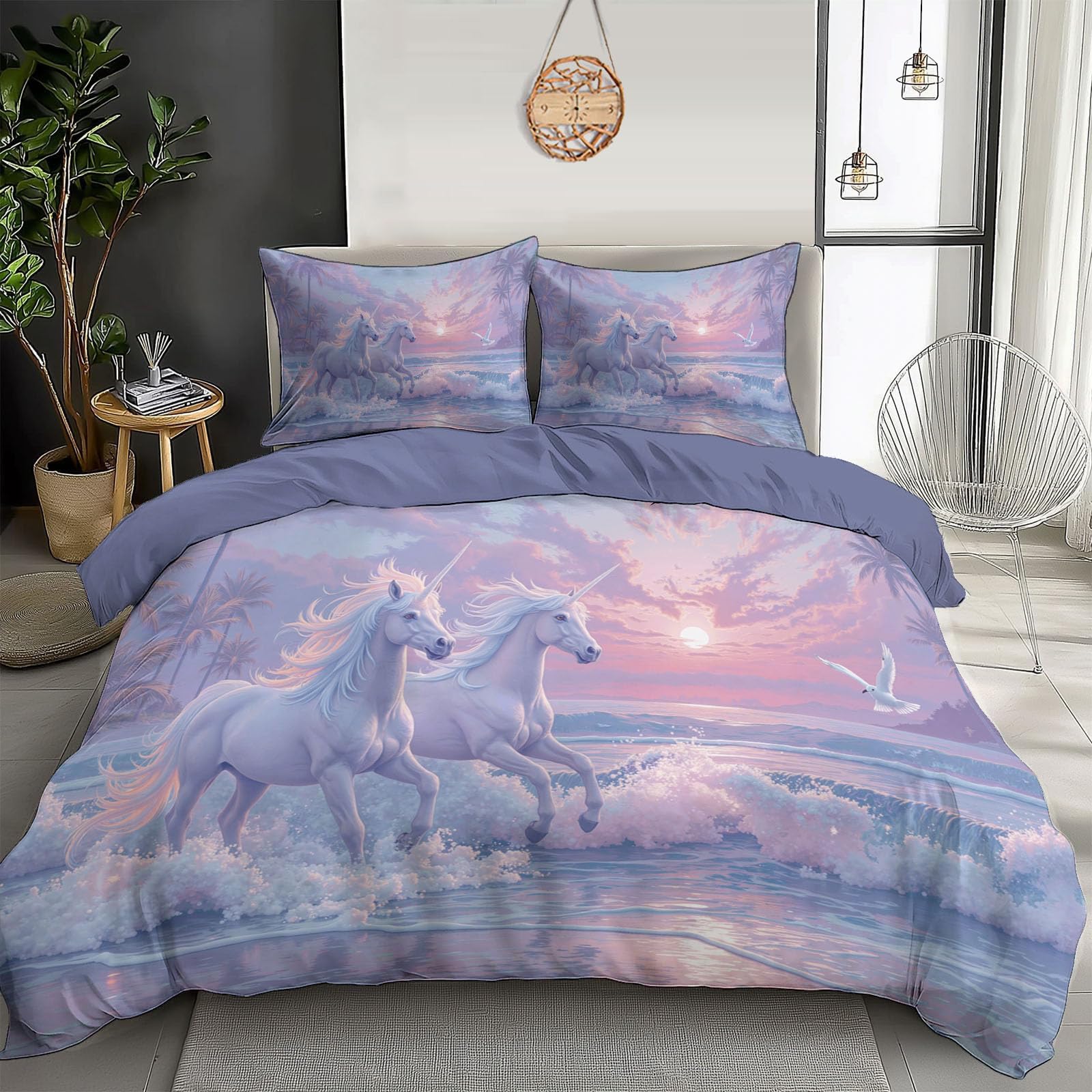 Parure de lit 200x200cm lavable et facile à enfiler avec son zip