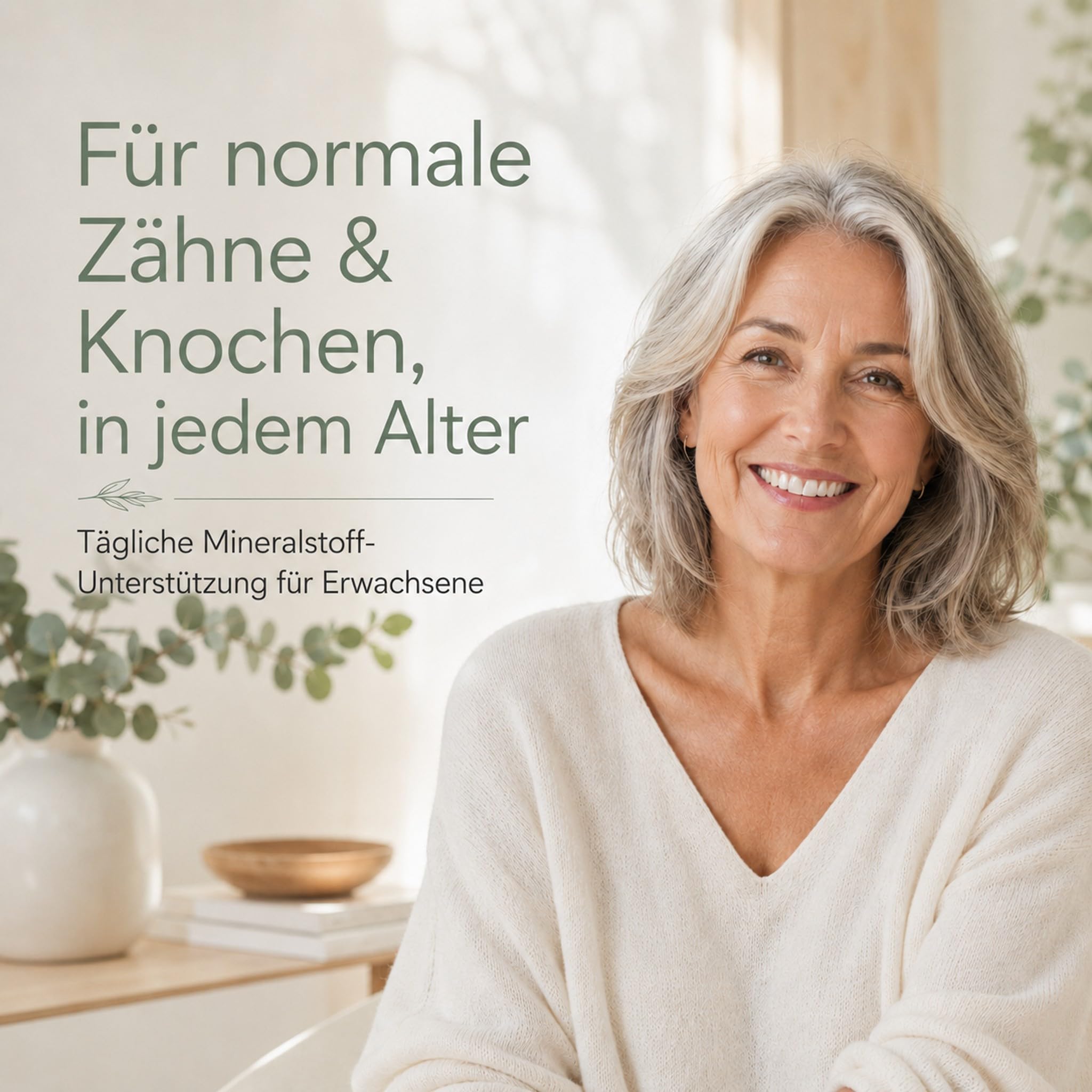 Implant Care, Nahrungsergänzung mit Mineralstoffen für normale Zähne & Knochen, mit Calcium, Magnesium, Zink & Spurenelementen, 1 Tablette täglich, leicht zu schlucken, 30 Stück