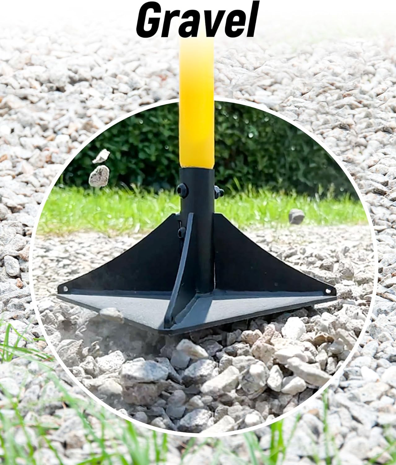 10"x10" Steel Tamper with 48" Handle, Heavy Duty Hand Compactor Tool for Leveling Soil, Gravel, Sand, Asphalt, Ground, Paver, Driveway, Garden, Yard and Blacktop Repair - Image 4