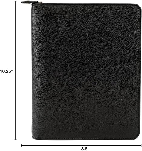 Miniatura 9 de FranklinCovey - Carpeta Tyler - Carpeta de cuero con cremallera (clásica, negro)