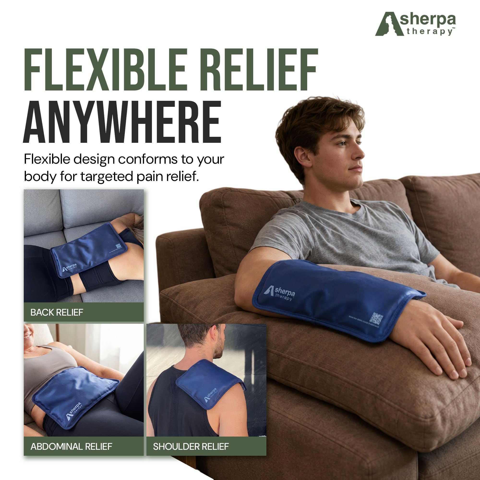Paquetes de hielo de gel flexibles medianos reutilizables, paquetes de hielo suave caliente y frío para lesiones, reutilizables para alivio del dolor de tobillo, brazo, pie, pierna y