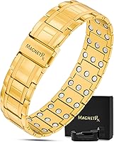 Vista 14 de MagnetRX® 3X Strength - Pulsera magnética para hombres de triple resistencia – Pulseras magnéticas de titanio para hombres – Cierre plegable premium