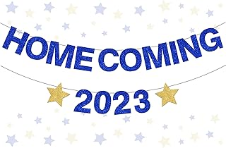 Homecoming 2023 Banner - Blue and Gold 2023 Homecoming Party Decorations for High School University College, Welcome Back to School Supplies for First Day of School Homecoming Dance Decorations