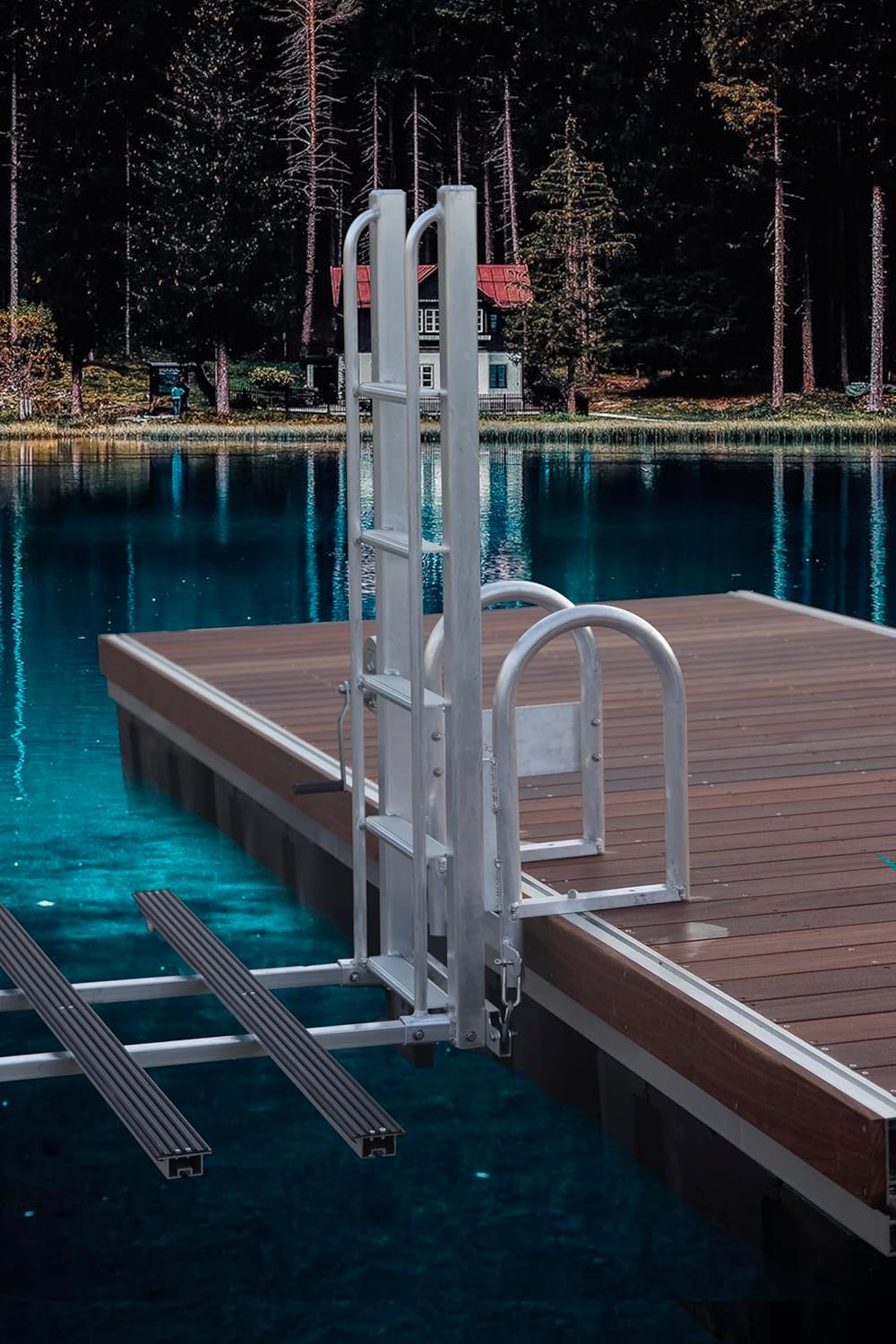 Golden Kayak Launch® – Safely Launch Kayaks, Canoes & Paddleboards, for Fixed Docks – Durable Aluminum Frame