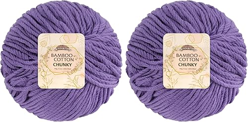 Ovillo grueso de algodón de bambú para alfombras, chaquetas y cobijas, 14 colores