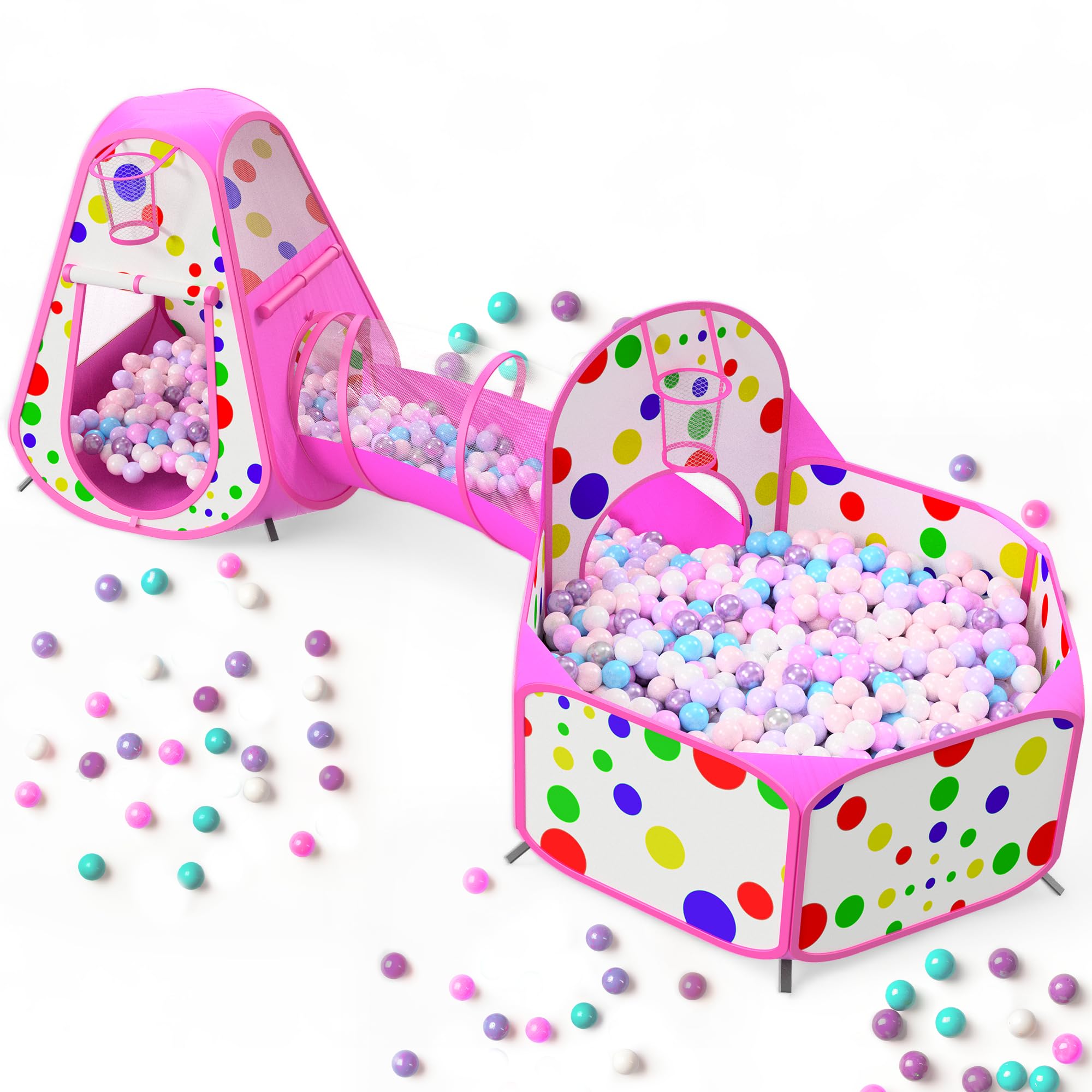 Playz 3pc Kids Play Tent Crawl Tunnel And Ball Pit Desertcart INDIA