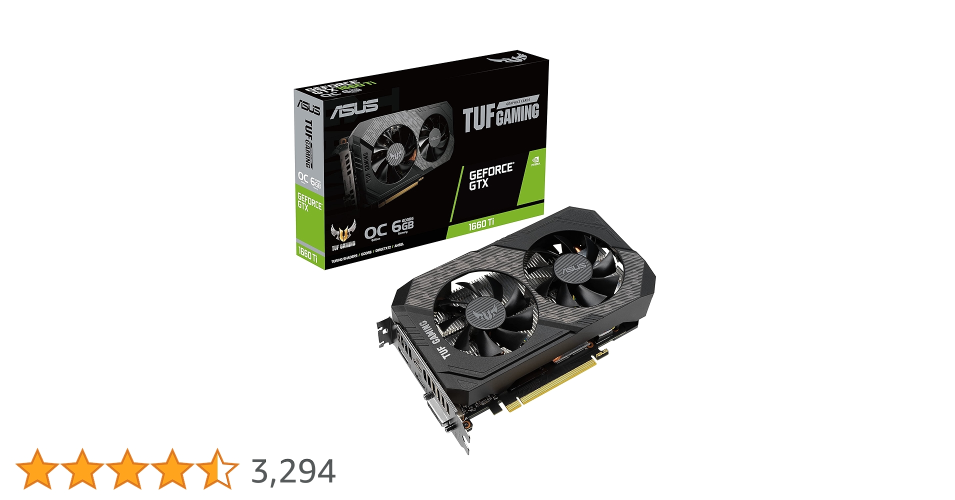 ASUS TUF Gaming NVIDIA GeForce GTX 1660 Ti EVO OC Edition