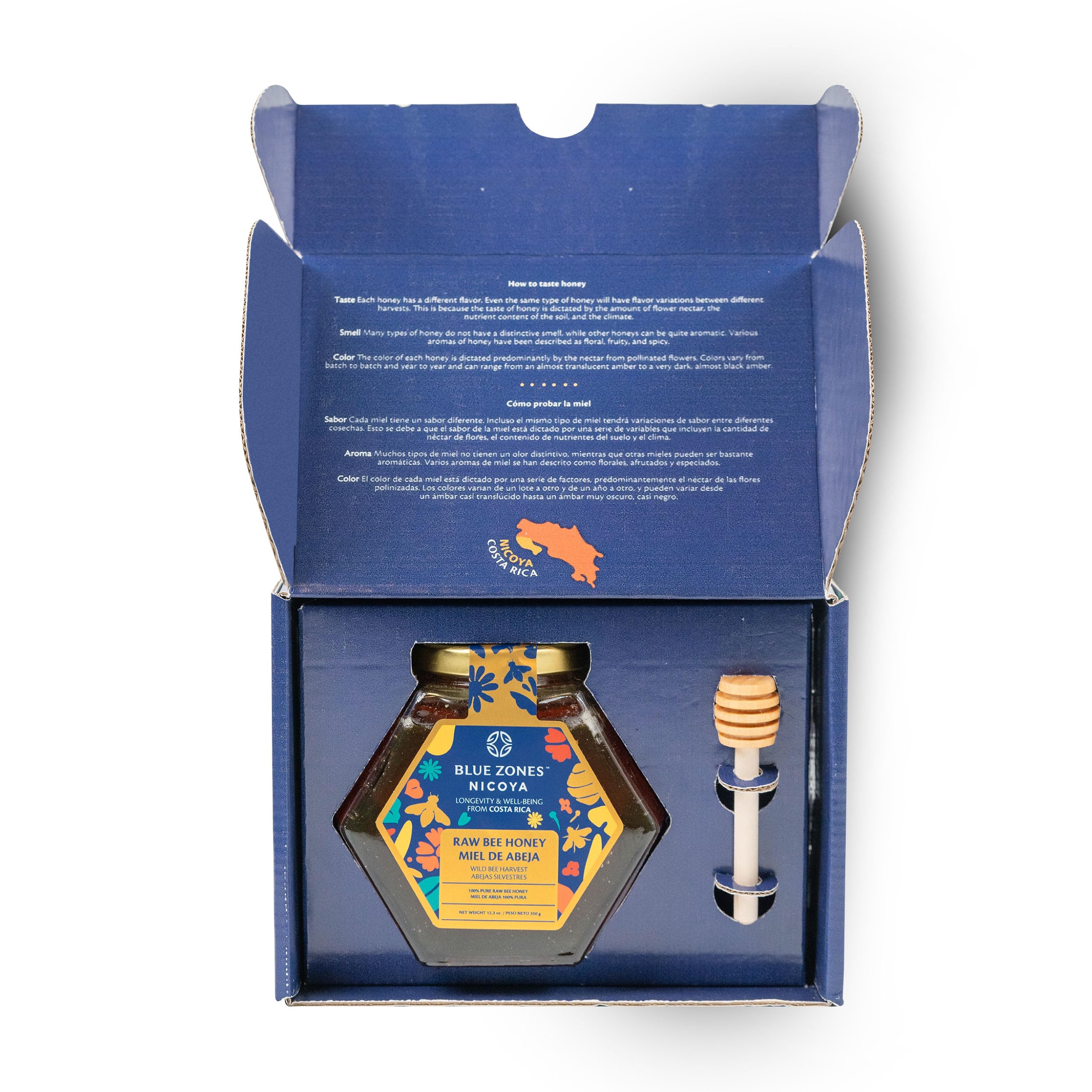 Amazon.com : Blue Zones Nicoya - Raw Bee Honey with Box and Wood