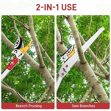 1.8-3m Telescopic Tree Pruner & Lopper 2 in 1