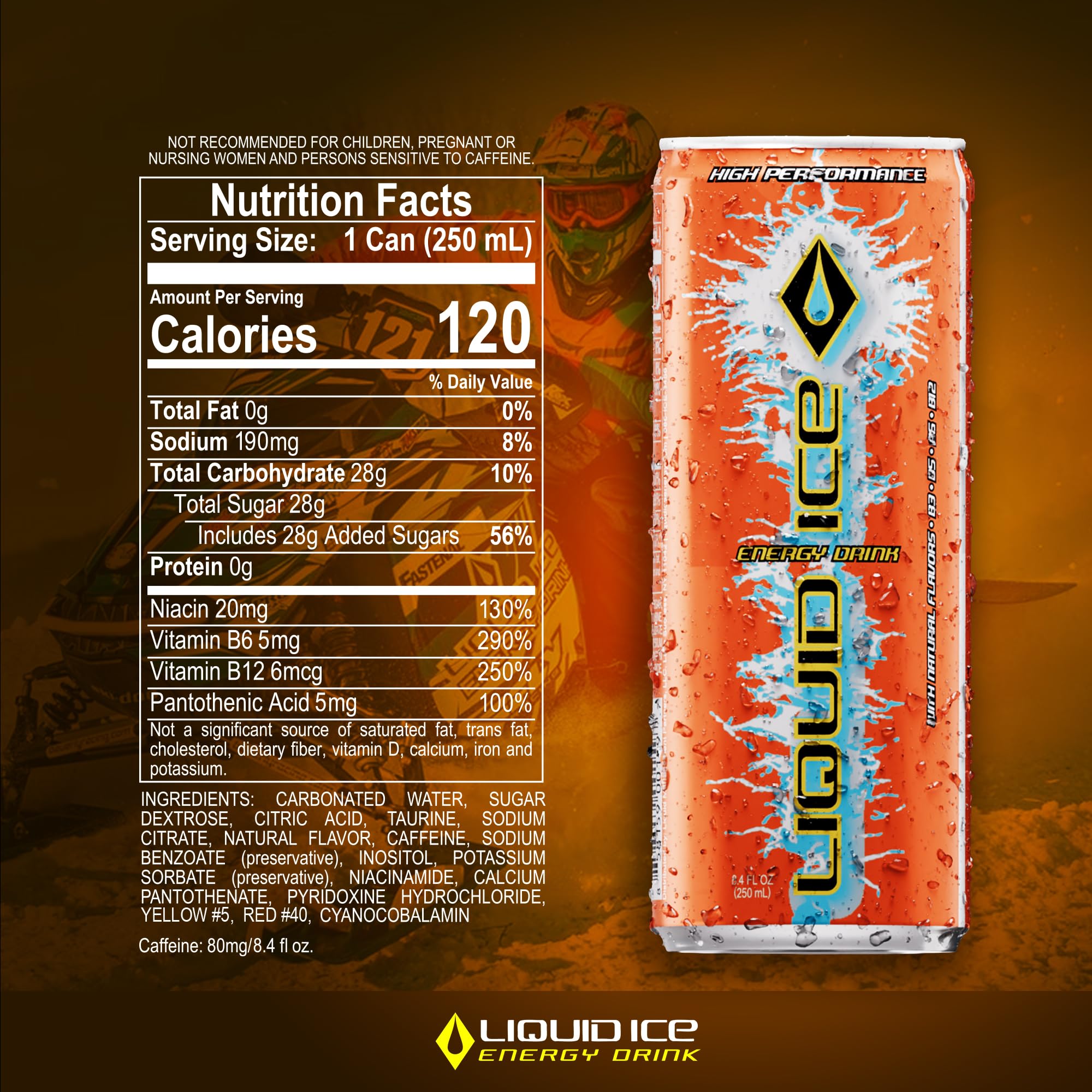Amazon.com: Liquid Ice Energy Drink - Citrus Pop (8.3 Fl Oz, 24