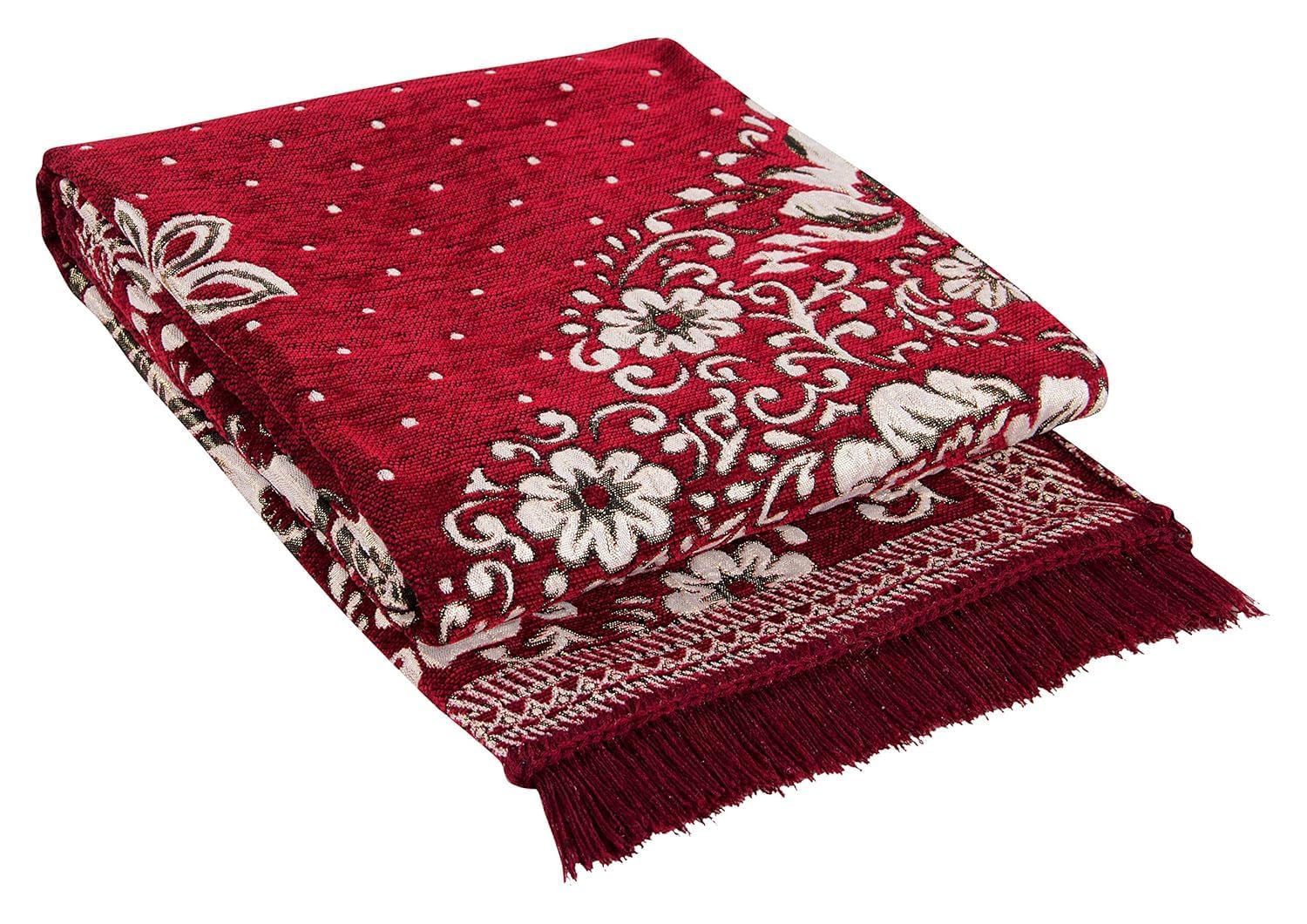 Maroon Cotton Carpet - 5x7 Feet | Elegant Living Room Rug -5 Maroon Cotton Carpet - 5x7 Feet | Elegant Living Room Rug -5