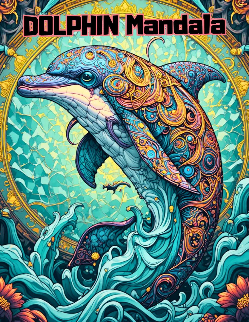 Aquatic Mandala Coloring Book: Stress Relieving Dolphin Patterns for Creative Expression