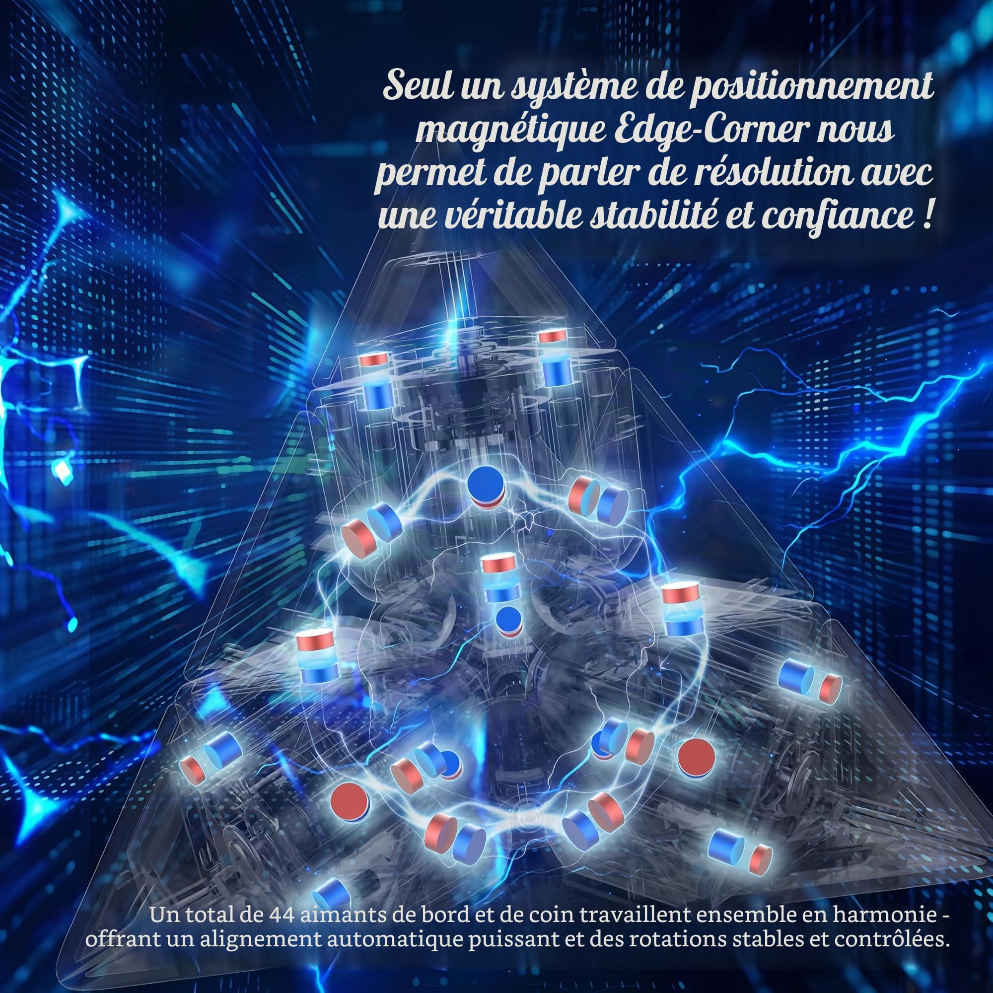 Magnetic Pyramid 3x3 Cube Stickerless, Magnetic Pyraminx 3x3 Triangle Puzzle Cube