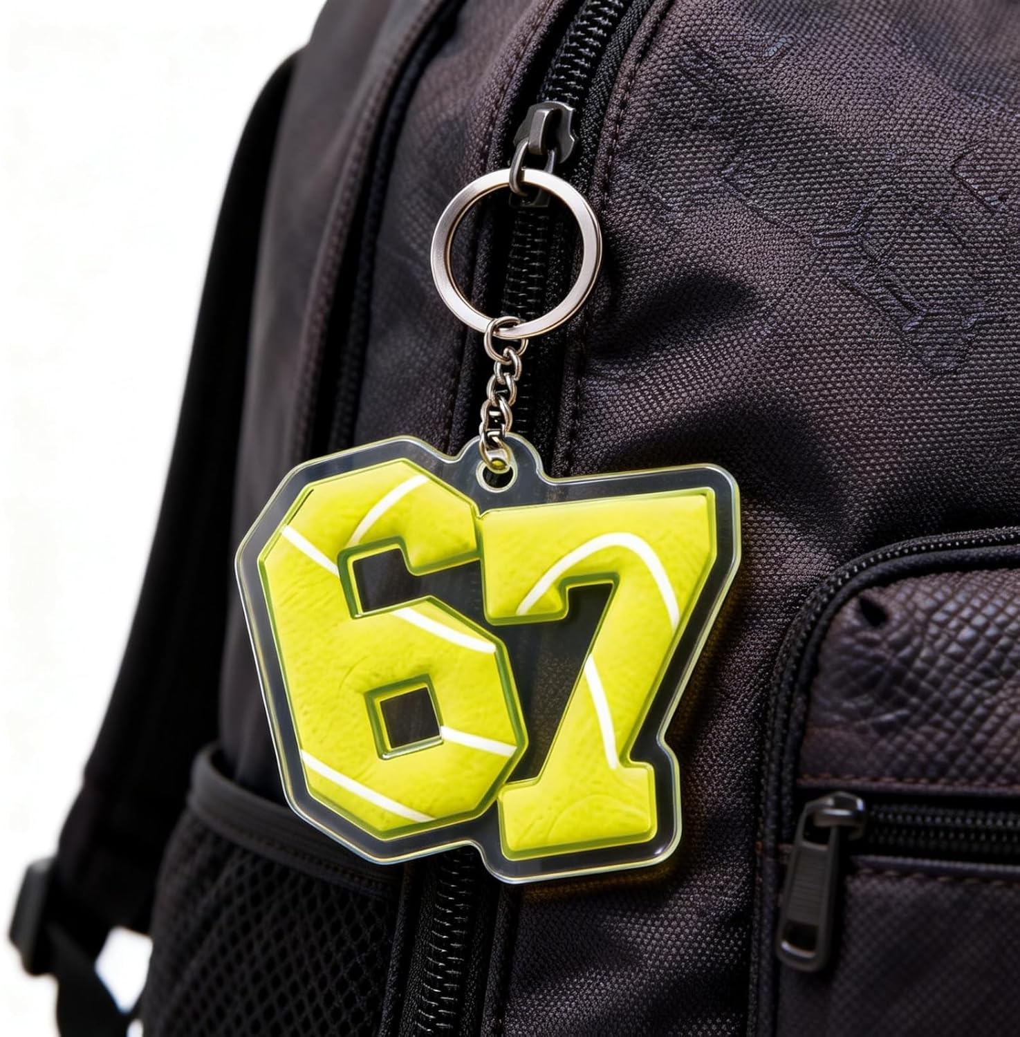 choice of all 67 Valentines 6PCS 67 Keychain Gifts Meme Keychain Six Seven Bag Charm Keyrings for Party Favors - Image 2